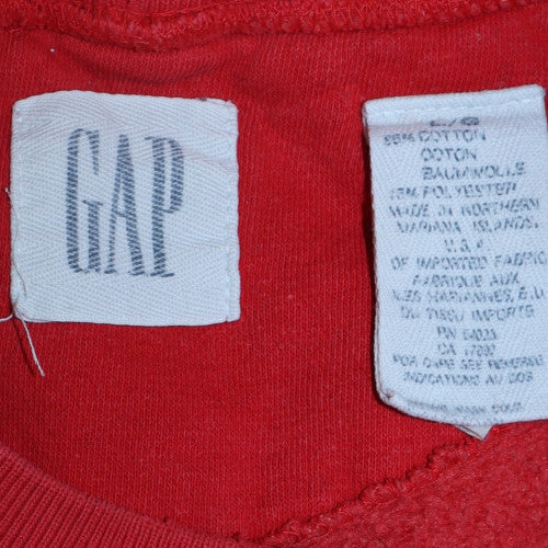 Gap Men's Red Pullover Sweatshirt Medium Crew Neck Fleece