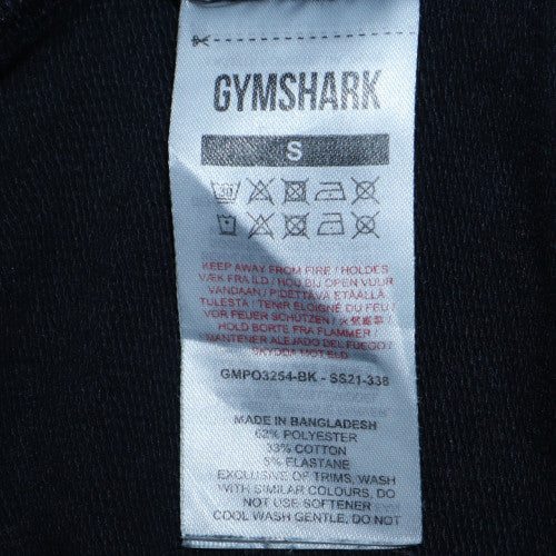 Mens UK Size S Gymshark Black Pullover Hoodie
