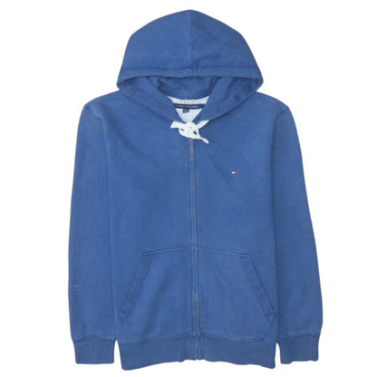 Mens UK Size M Tommy Hilfiger Blue Full Zip Hoodie