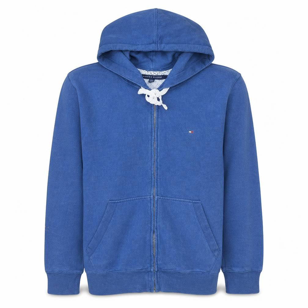 Mens UK Size M Tommy Hilfiger Blue Full Zip Hoodie