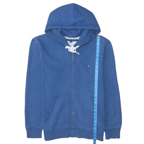 Mens UK Size M Tommy Hilfiger Blue Full Zip Hoodie