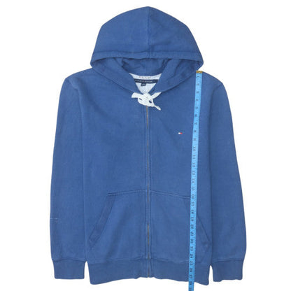 Mens UK Size M Tommy Hilfiger Blue Full Zip Hoodie