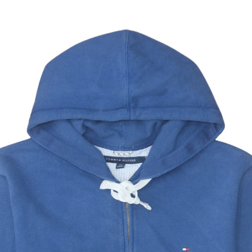 Mens UK Size M Tommy Hilfiger Blue Full Zip Hoodie