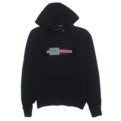 Mens UK Size L Tommy Hilfiger Black Pullover Hoodie