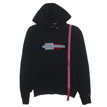 Mens UK Size L Tommy Hilfiger Black Pullover Hoodie