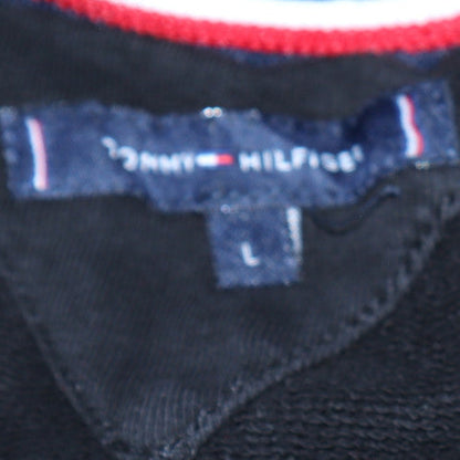 Mens UK Size L Tommy Hilfiger Black Pullover Hoodie