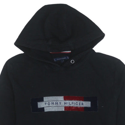 Mens UK Size L Tommy Hilfiger Black Pullover Hoodie