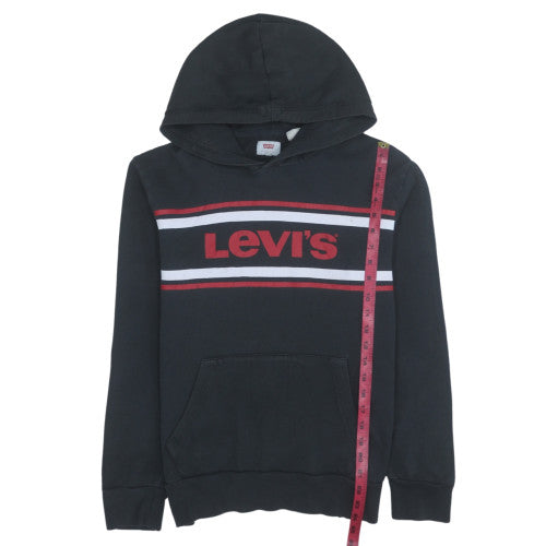 Mens UK Size M Levi's Black Pullover Hoodie