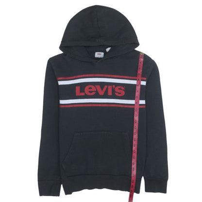 Mens UK Size M Levi's Black Pullover Hoodie