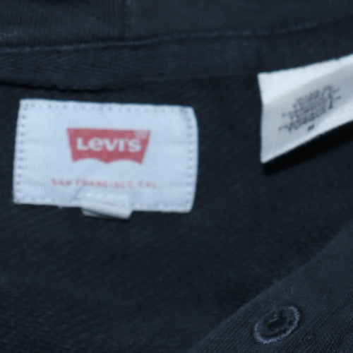 Mens UK Size M Levi's Black Pullover Hoodie
