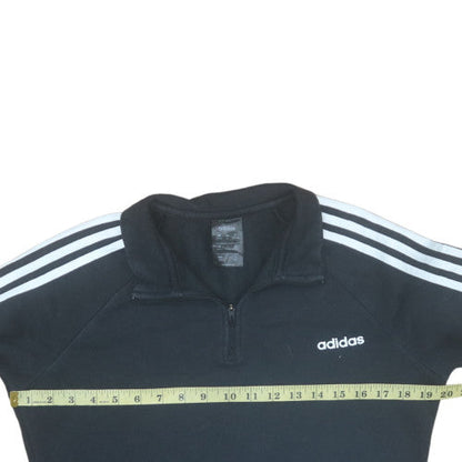 Womens UK Size M Adidas Black Pullover Sweatshirt