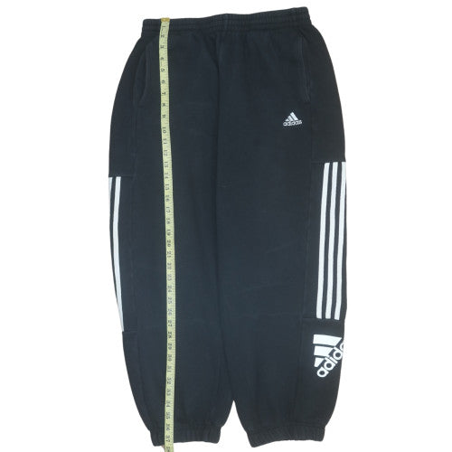 Adidas Men's Black Large Jogger Fleece Activewear Trousers