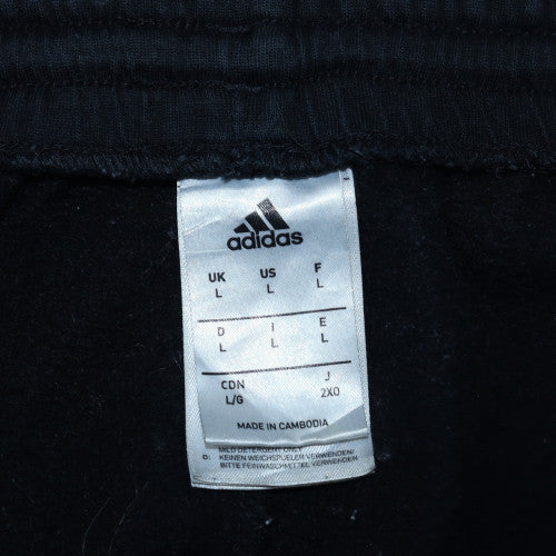 Adidas Men's Black Large Jogger Fleece Activewear Trousers