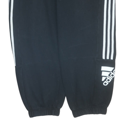 Adidas Men's Black Large Jogger Fleece Activewear Trousers