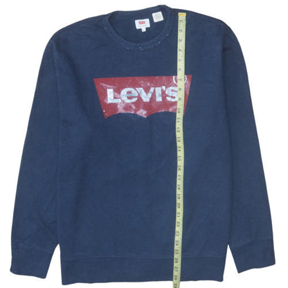 Mens UK Size XL Levi's Blue Pullover Sweatshirt
