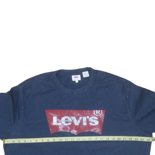 Mens UK Size XL Levi's Blue Pullover Sweatshirt