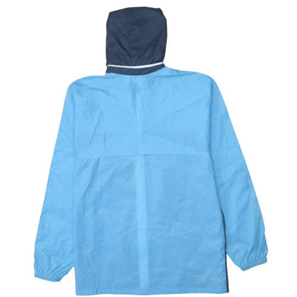 Adidas Men's Blue Windbreaker Jacket M Retro 90s Hooded Lightweight