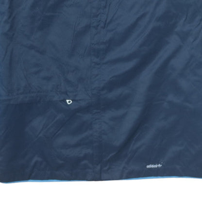 Adidas Men's Blue Windbreaker Jacket M Retro 90s Hooded Lightweight