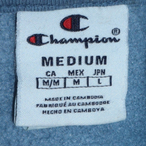 Mens UK Size M Champion Blue Pullover Hoodie