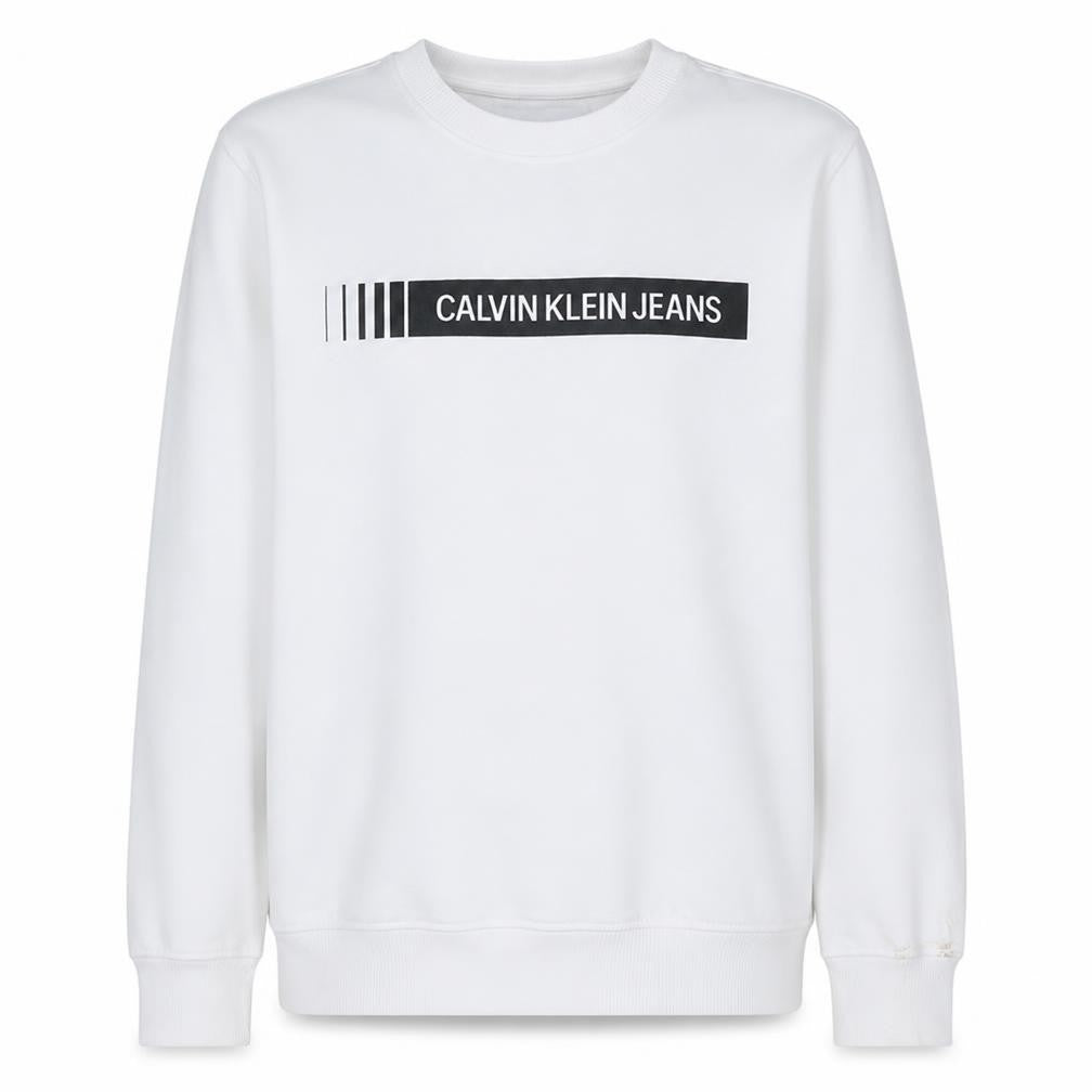 Mens UK Size M Calvin Klein Jeans White Pullover Sweatshirt