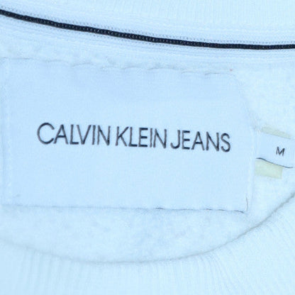 Mens UK Size M Calvin Klein Jeans White Pullover Sweatshirt