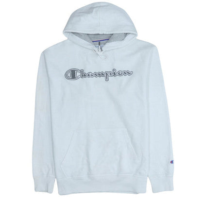 Mens UK Size L Champion White Pullover Hoodie