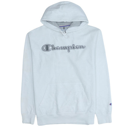 Mens UK Size L Champion White Pullover Hoodie