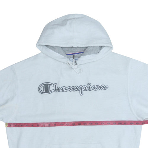 Mens UK Size L Champion White Pullover Hoodie