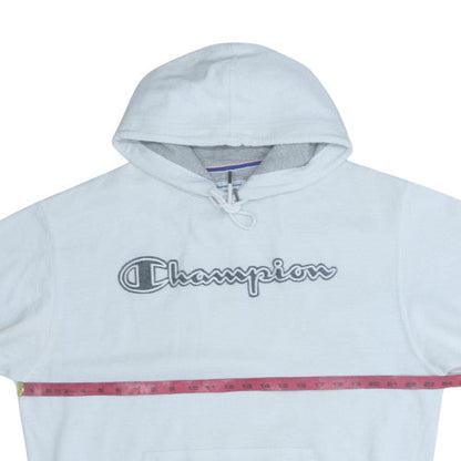 Mens UK Size L Champion White Pullover Hoodie