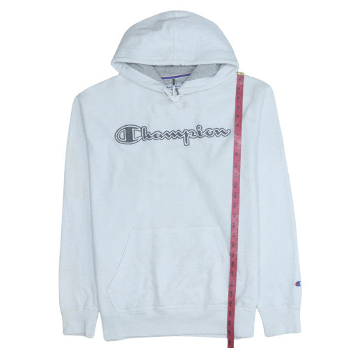 Mens UK Size L Champion White Pullover Hoodie