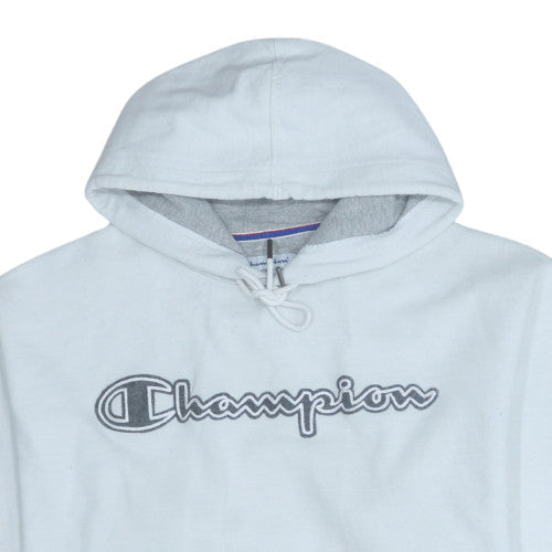 Mens UK Size L Champion White Pullover Hoodie
