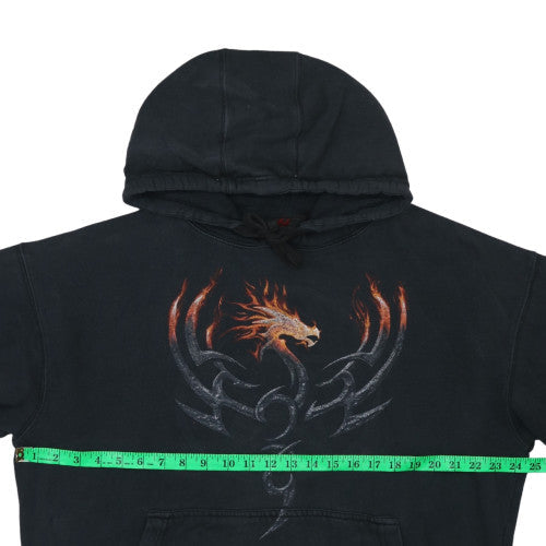 Mens UK Size XL Spiral Black Pullover Hoodie