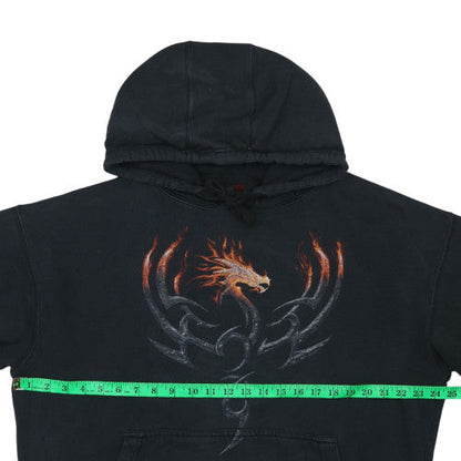 Mens UK Size XL Spiral Black Pullover Hoodie