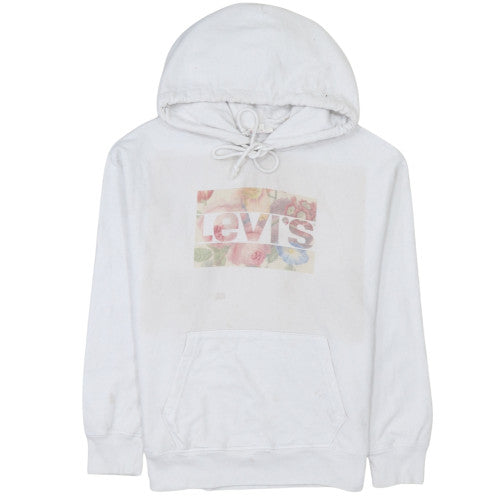Womens UK Size M Levi's White Pullover Hoodie