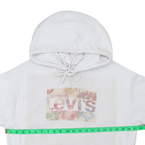 Womens UK Size M Levi's White Pullover Hoodie