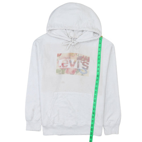 Womens UK Size M Levi's White Pullover Hoodie
