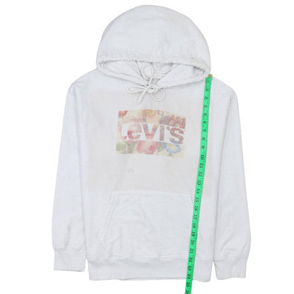 Womens UK Size M Levi's White Pullover Hoodie