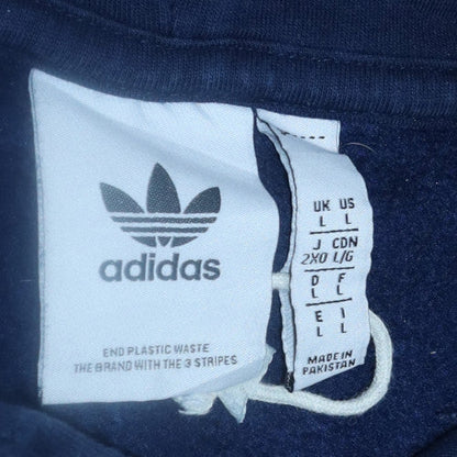 Mens UK Size L adidas Blue Pullover Hoodie