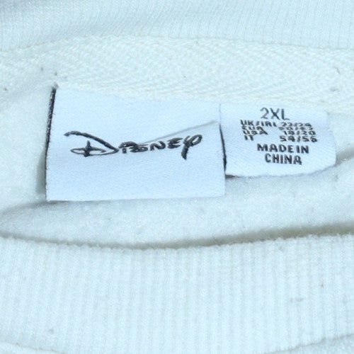 Womens UK Size 2XL Disney White Pullover Sweatshirt