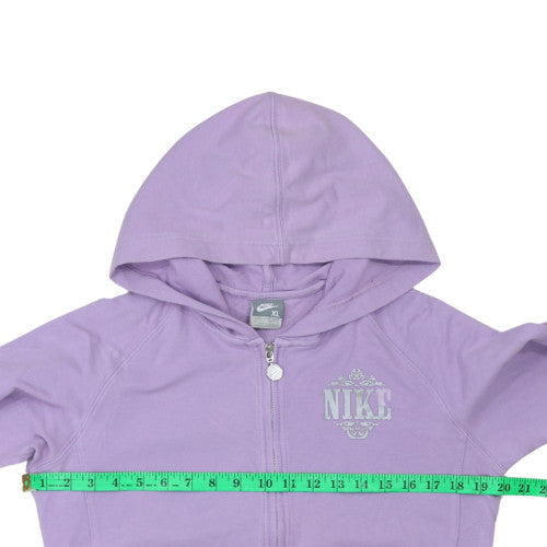 Womens UK Size XL Nike Purple Full Zip Hoodie