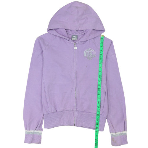 Womens UK Size XL Nike Purple Full Zip Hoodie