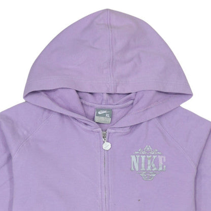 Womens UK Size XL Nike Purple Full Zip Hoodie