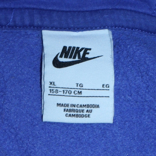 Teens UK Size XL Nike Blue Pullover Hoodie