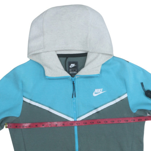 Mens UK Size S Nike Blue Full Zip Hoodie