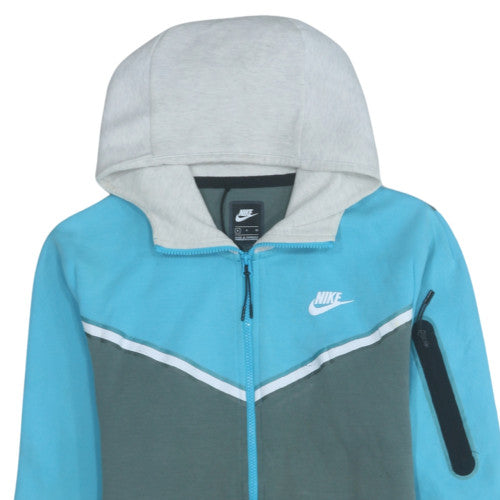 Mens UK Size S Nike Blue Full Zip Hoodie