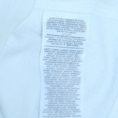 Mens UK Size L Nike White Pullover Hoodie