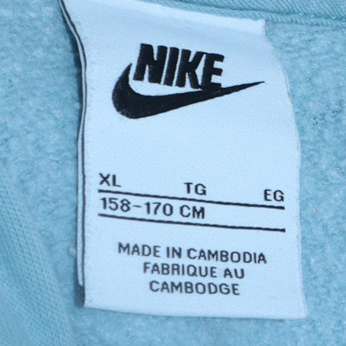 Teens UK Size XL Nike Blue Pullover Hoodie