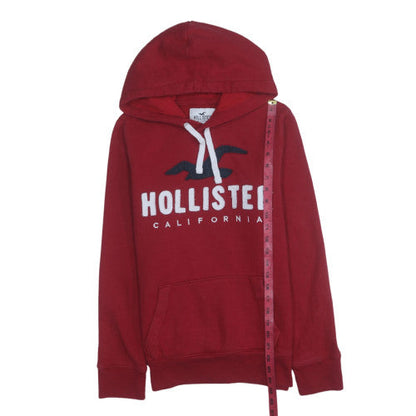 Mens UK Size XS Hollister Red Pullover Hoodie