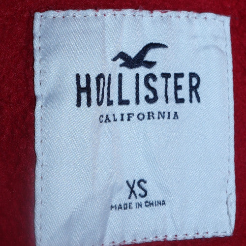 Mens UK Size XS Hollister Red Pullover Hoodie