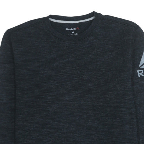 Mens UK Size M Reebok Black Pullover Sweatshirt